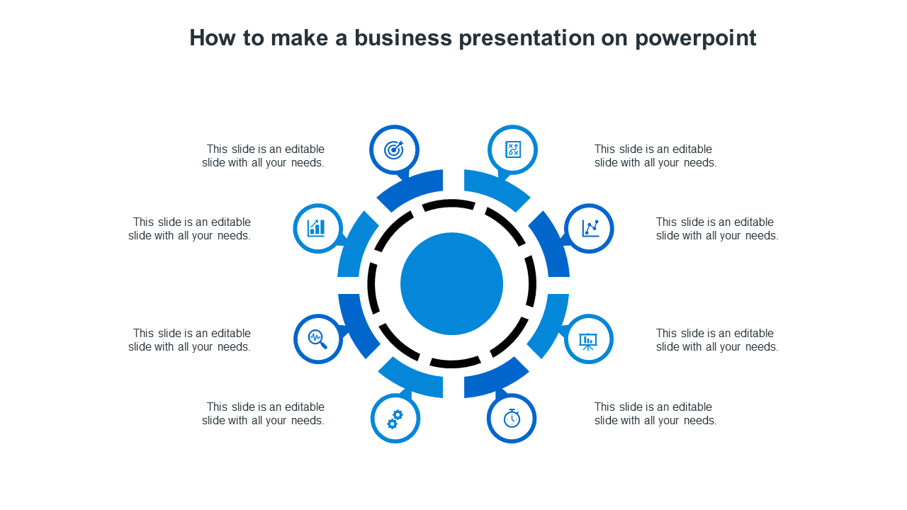 how to make a business presentation-blue